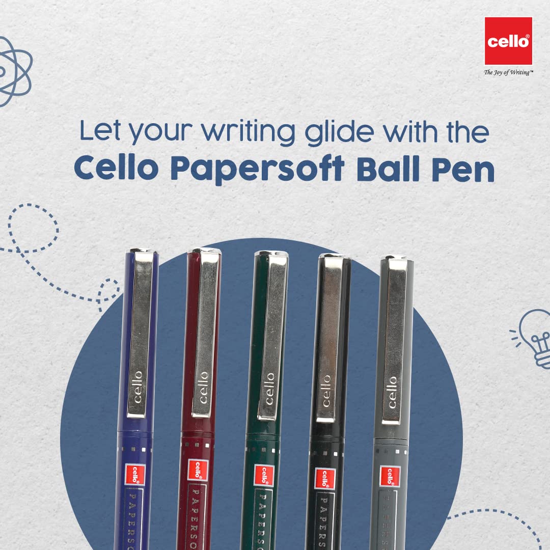 Cello Papersoft Ball Pens- Blue (Set of 2) view 2